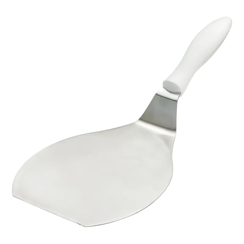Browne Pancake/Round Turner, 7.5" x 6.5" Blade, White Handle