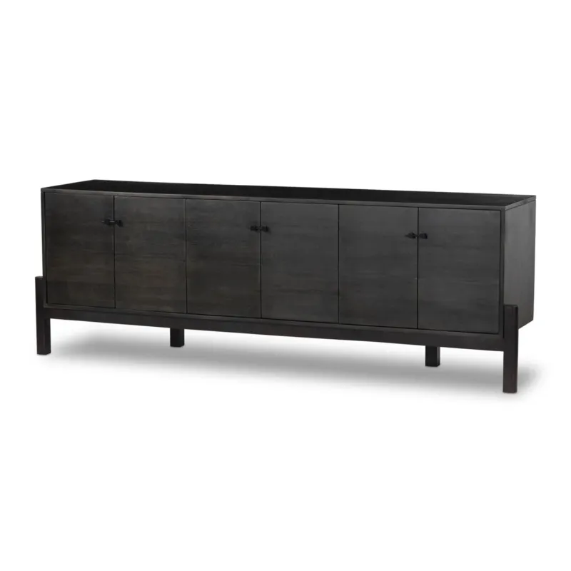 Reza Media Console | Worn Black Parawood