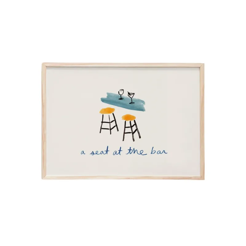 “A Seat at the Bar” Mini Art Print