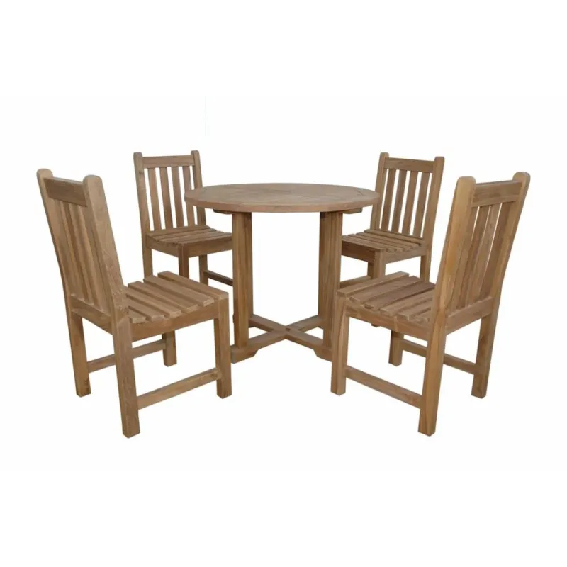 Montage Braxton 5- Pices Dining Set C By Anderson Teak | Outdoor Dining Sets | Modishstore