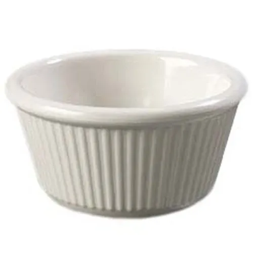 Carlisle Fluted Ramekin, 4 oz, White Melamine