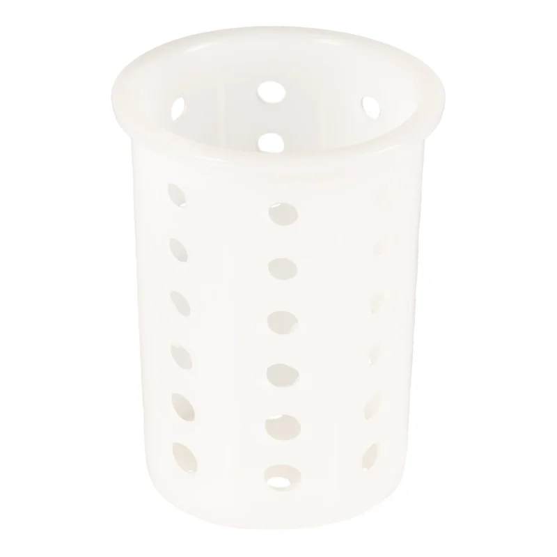 Vollrath Round Flatware Washing Cylinders, Plastic, White