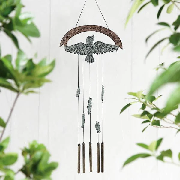 She Could Fly Tube and Bird Windchime By SPI Home | Decor | Modishstore