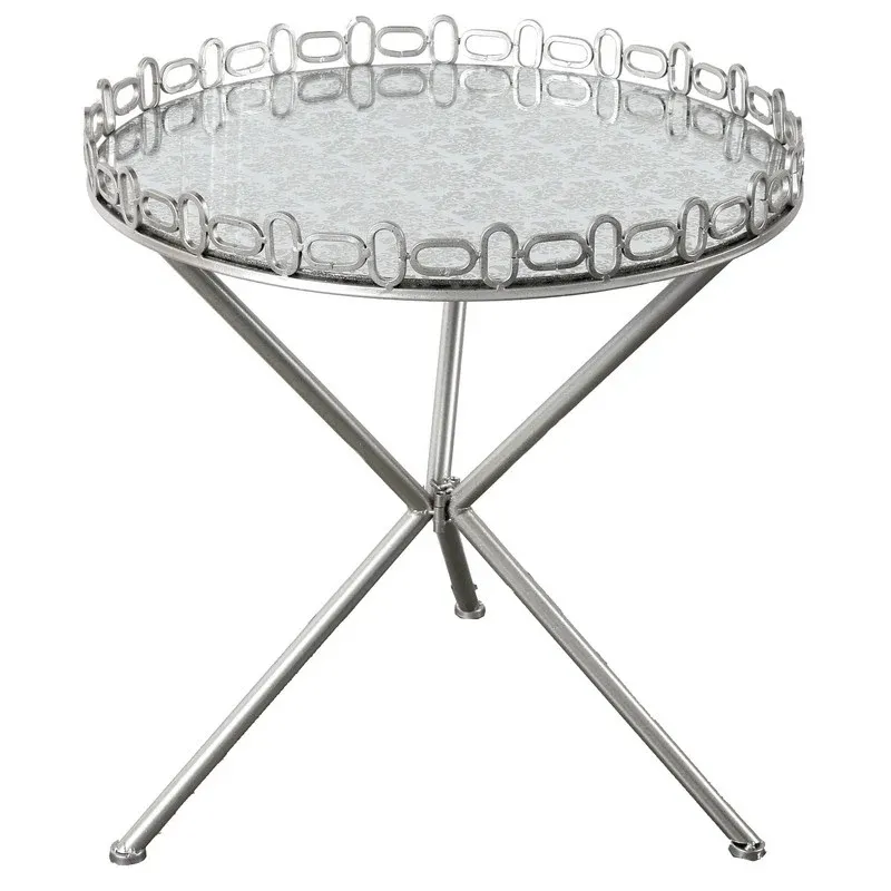 A&B Home Rosa Mirrored Tripod Accent Table | Accent Tables | Modishstore
