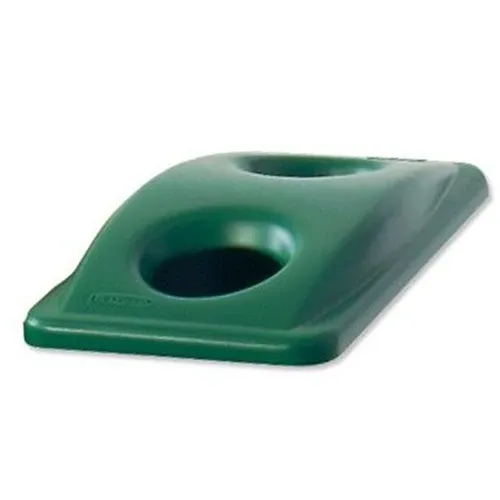 Rubbermaid Slim Jim Bottle and Can Recycling Top, Green, FINAL SALE