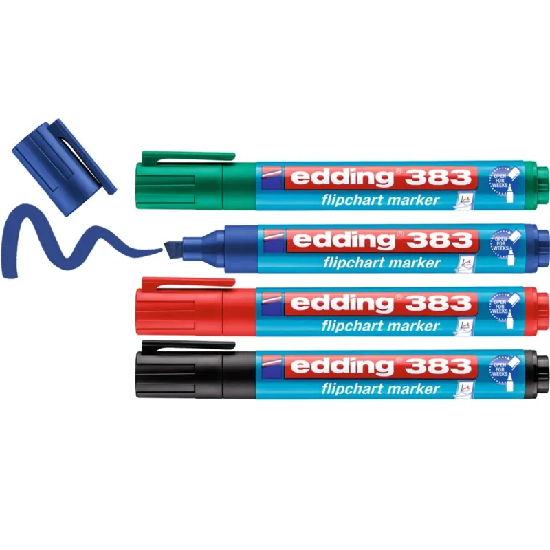 edding 383 Flipchartmarker 4er-Set – 1-5 mm, nachfüllbar