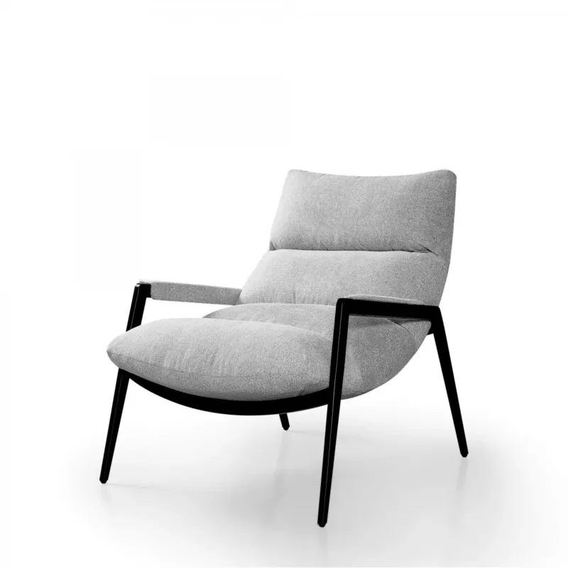 32" Grey 100% Polyester And Black Solid Color Arm Chair By Homeroots | Armchairs | Modishstore