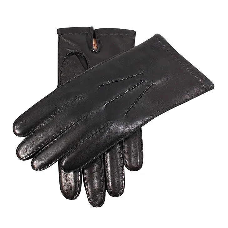 Men's Handsewn Three-Point Cashmere-Lined Shorter-Finger Leather Gloves