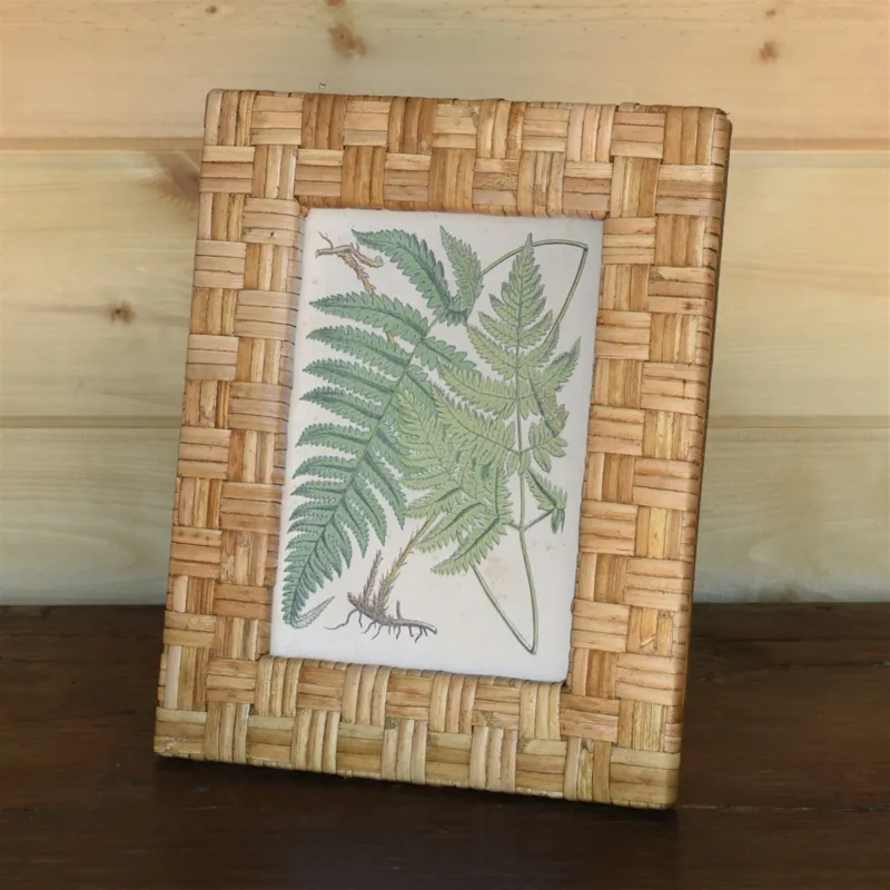 Cayman Frame, Rattan - 5x7 - Natural Set Of 4 By HomArt | Frames | Modishstore
