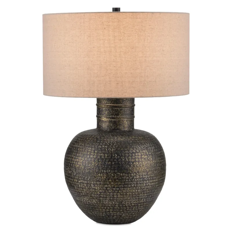 Braille Table Lamp | Antique Brass