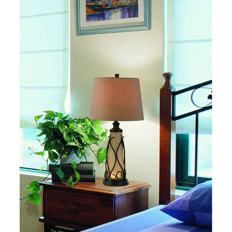 Cal Lighting BO-2348TB 150W 3 Way Taylor Table Lamp | Modishstore | Table Lamps