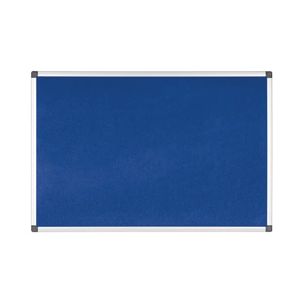 Bi-Office Aluminium Trim Felt Notice Board 1800x1200mm Blue FA27FA2743170