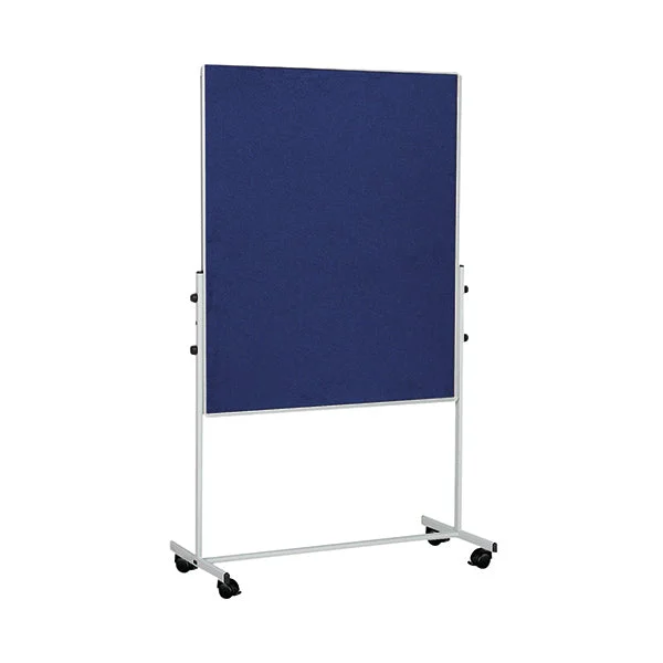 Bi-Office Mobile Felt Board 1500x1200mm Blue EA8327075