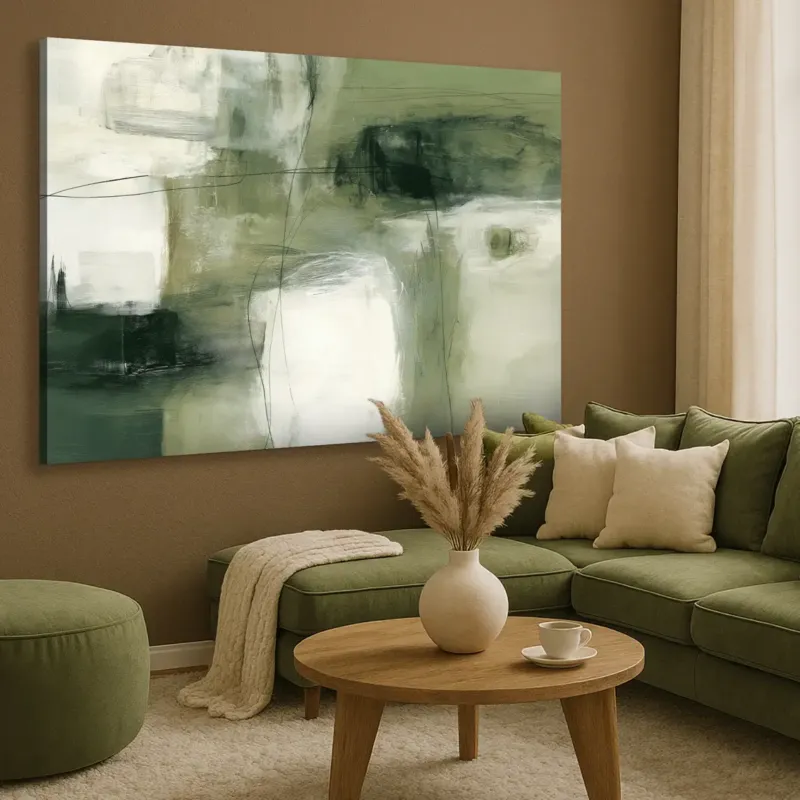 Canvastavla - Sage Abstraction