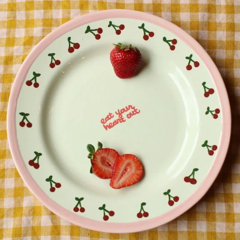 “eat your heart out” Hand-Painted Platter