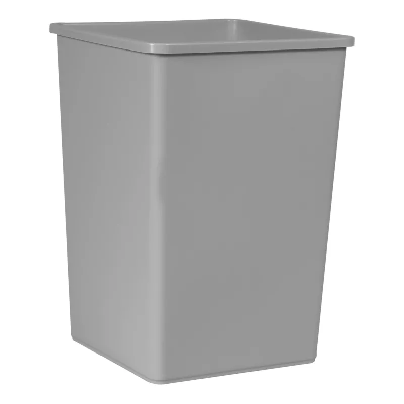 Rubbermaid Untouchable Square Container, 35 Gal, Grey