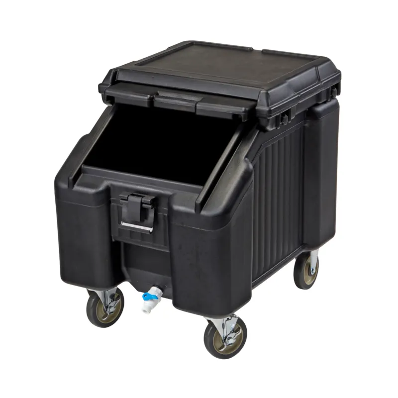 Cambro SlidingLid Ice Caddy, 100 lb, Black