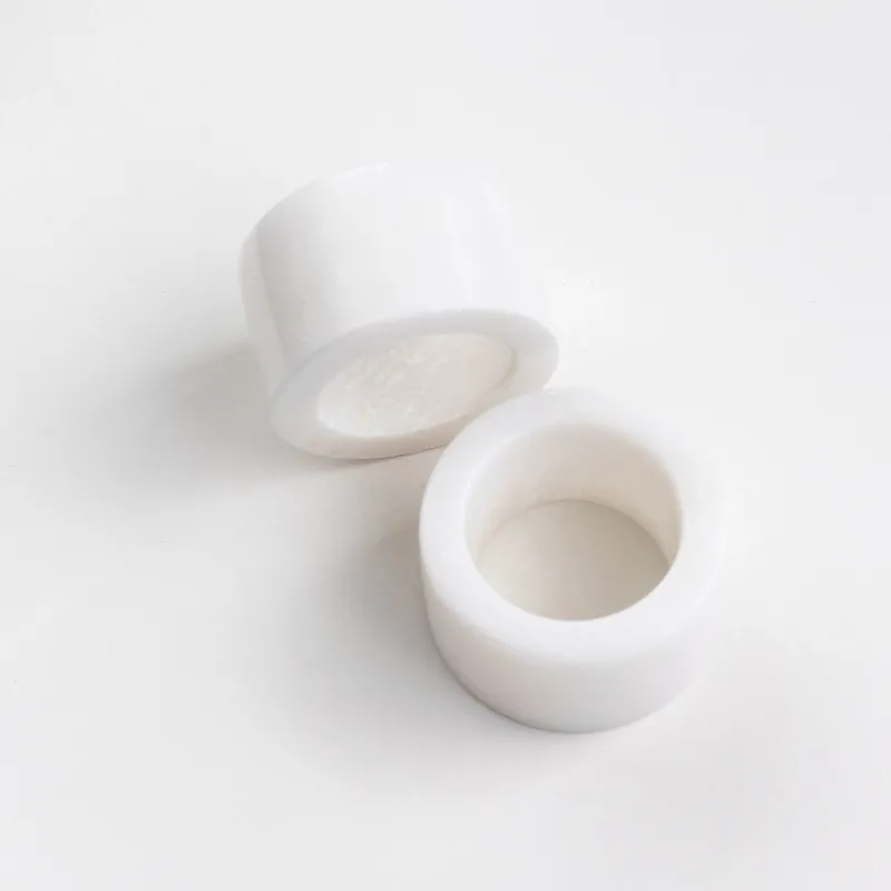 Mia Marble Napkin Ring Set White