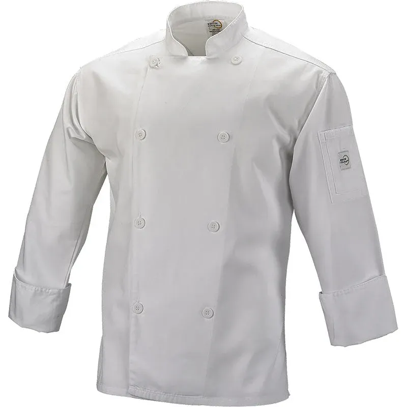 Mercer Genesis Unisex Long Sleeve Chef Jacket, White