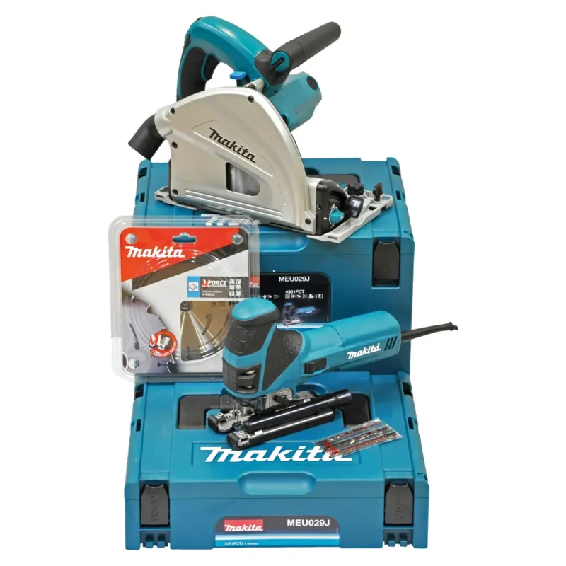Makita Sägen-Set SP6000 + 4351FCT – Tauchsäge & Pendelhubstichsäge im Kombi-Paket - MEU029J