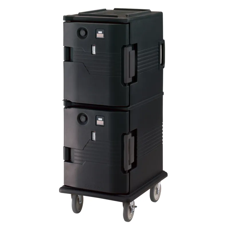 Cambro Camcart H-Series 2 Compartment Heated Food Pan Carrier, Black, 110 V