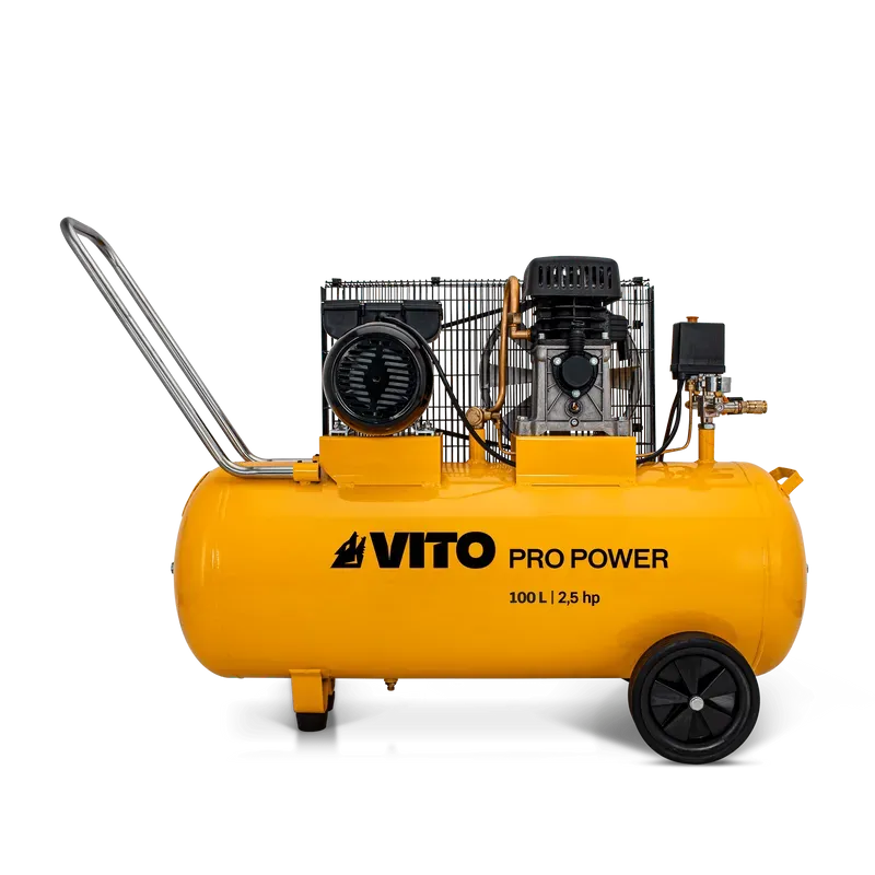 VITO 100 Liter Kompressor mit Riemenantrieb 100 L - 8 bar (12 max) / 2,5 PS