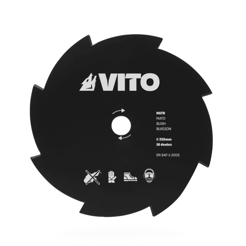 VITO Grasschneideblatt, Sägeblatt für Grasschnitt mit 8 Zähnen 255 mmx 25,4 mm - VIDCM8