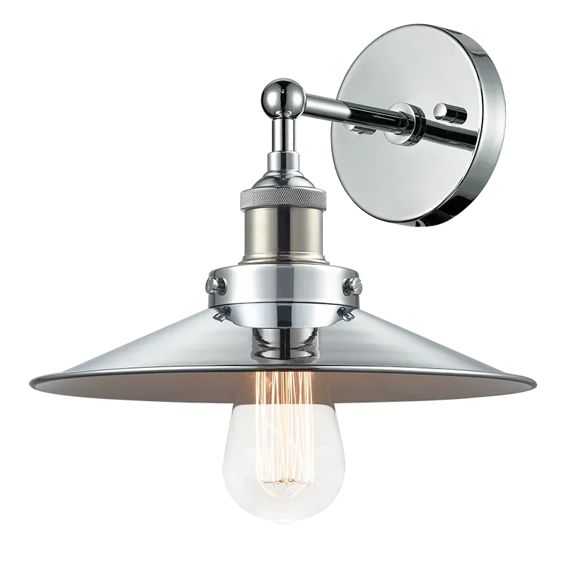Bulstrode's 8½" Wall Sconce | Chrome / Chrome