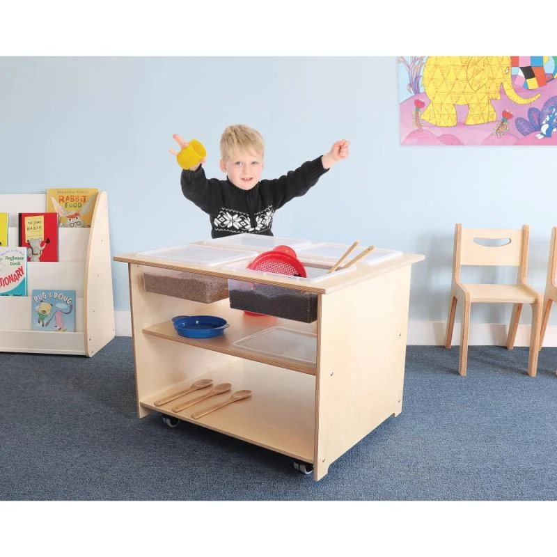 Whitney Brothers Mobile Sensory Table With Trays and Lids | Kids Collection | Modishstore