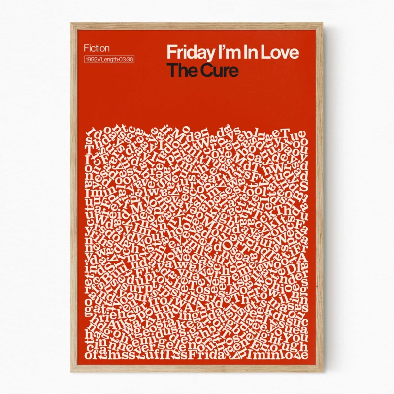 The Cure Song Lyric Music Poster